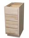 15 x 34-1/2 x 24-Inch Premium Ready To Finish Maple 4-Drawer Base Cabinet