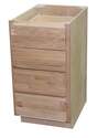 15 x 34-1/2 x 24-Inch Premium Ready To Finish Hickory 4-Drawer Base Cabinet