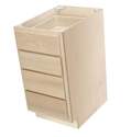 18 x 34-1/2 x 24-Inch Premiem Ready To Finish Oak 4-Drawer Base Cabinet 