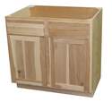 36 x 34-1/2 x 24-Inch Premium Ready To Finish Hickory Double Door Sink Base Cabinet