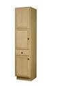 18 x 78 x 21-Inch Unfinished Oak 3-Door 1-Drawer Linen Cabinet 