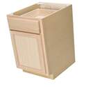 18 x 34-1/2 x 24-Inch Premier Unfinished Oak Singel Door Single Drawer Base Cabinet