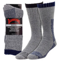 Navy / Gray Single-Stripe Heavy Cushion Merino Wool Blend Men's Hunting Boot Sock, 1-Pack, L