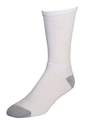 White / Gray Men's Crew Sock, 6-Pack, L