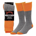 Orange / Gray Heavy Duty Wool Blend Men's Hunting Boot Sock, 1-Pack, L