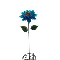 Blue Zinnia Flower Stake