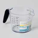 Measuring Cup Plastic One Cup W/soft Grip Handle Kitchen Easy Peel Off Label