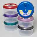 Food Storage Container Round W/air Vent 112 oz 6 Metallic Color Lids