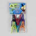 Clips Multi-purpose Vinyl Coated 6ct Assorted Colors