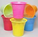 Plastic Waste Basket Assorted Colors
