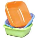 13.5 x 6-Inch Square Plastic Dish Pan Assorted Colors