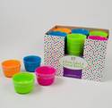 4-Pack 16-Oz Plastic Salad/Cereal Bowls Assorted Colors