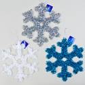 12.5-Inch Jumbo Tinsel Snowflake Assorted Colors