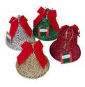 6-Inch Glitter Bell Ornament With Bow Assorted Colors