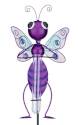 Purple Dragonfly Bug Rain Gauge Stake