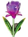 Purple Tulip Mini Solar Garden Stake