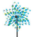 24-Inch Jeweled Peacock Rotating Wind Spinner