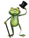Top Hat Dancing Frog Decor