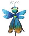 Blue Dragonfly Flower/Bug Solar Stake 