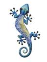 18-Inch Blue Watercolor Gecko Wall Decor