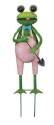 15-Inch Pink Frog Garden Stake