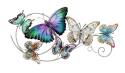 6 Butterfly Luster Wall Decor