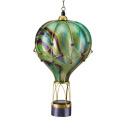 Large Swirl Balloon Solar Lantern Green