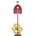 Rustic Birdhouse Stake Barn