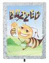 9 x 36-Inch Bee Buzzed Funny Metal Sign
