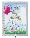 9 x 36-Inch I Wet My Plants Funny Metal Sign