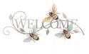27.5 x 1 x 12.5-Inch Luster Bee Welcome Wall Decor
