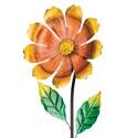 Orange Flower Burst Solar Stake 