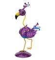 Metal Purple Up-Facing Silly Bird Decor 