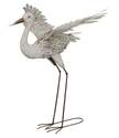 33-Inch Metal Egret With Wing Out