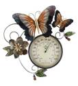Metallic Butterfly Wall Thermometer