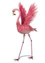 25 x 13-1/4 x 48-Inch Metal Wings Up Flamingo Decor