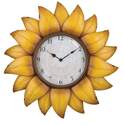 Metal Sunflower Indoor And Outdoor Clock