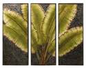 Green Leaves Triptych Wall Decor