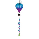 Mini Hot Air Balloon Spinner Solar Lantern Purple