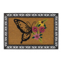 24-Inch x 36-Inch Coir And Rubber Doormat With Butterfly