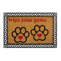 24-Inch x 36-Inch Coir And Rubber Doormat With Wipe Your Paws