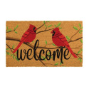 18-Inch x 30-Inch Coir Doormat With Cardinals