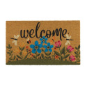 18-Inch x 30-Inch Coir Doormat With Flowers