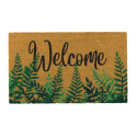 18-Inch x 30-Inch Coir Doormat With Fern Welcome