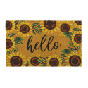 18-Inch x 30-Inch Coir Doormat With Hello Sunflower