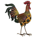 18-Inch Sunflower Rooster Garden Statue