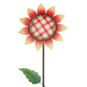 36-Inch White Sunflower Garden Stake
