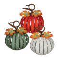 Small LED Pumpkin Decor Set Of 3