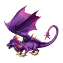 12-Inch Purple Metal Dragon Garden Décor