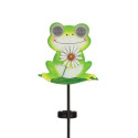 Frog Eye-Roller Solar Garden Stake
